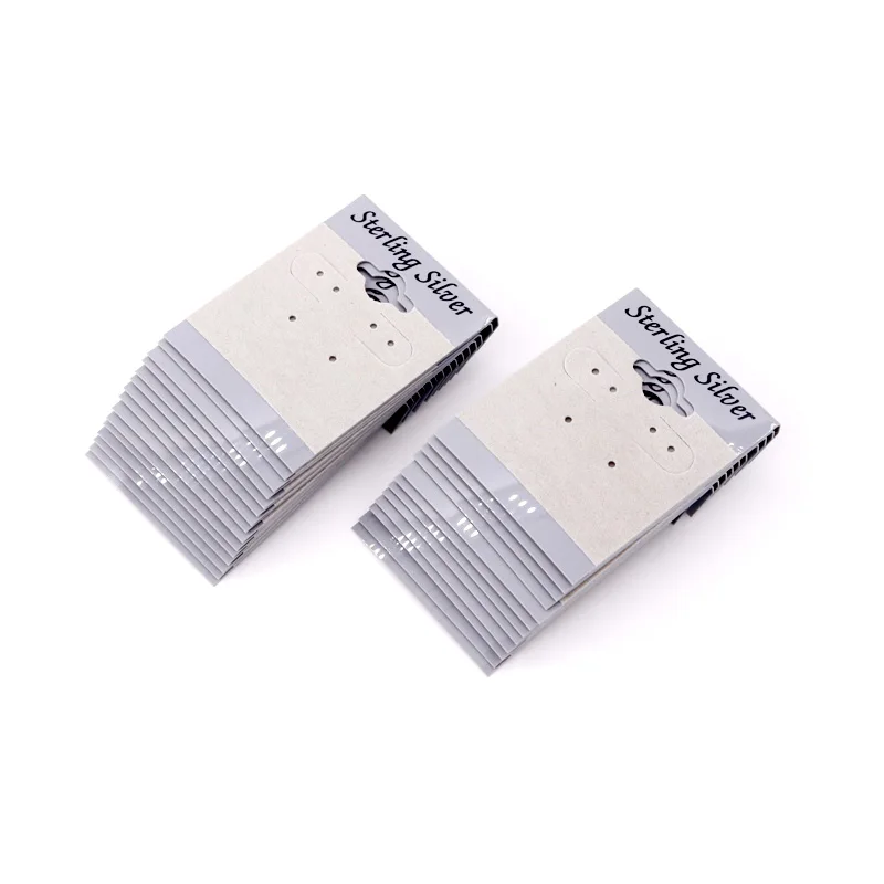 

200pcs Grey Velvet Plastic Earring Cards Organizer Ear Studs Jewelry Display Rack Plastic Earring Display Cards Earring Cards