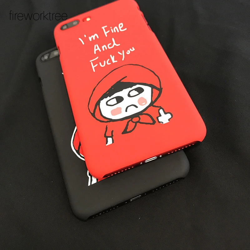 Fireworktree для iPhone х чехол 6 S 7 8 Plus X XS Max XR мультфильм девушка крышки Футляр ПК Capa |