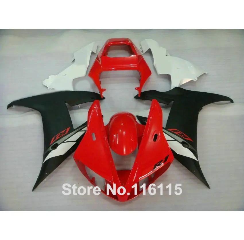 MOTOMARTS ABS полный набор обтекателей пригодный для YAMAHA 2002 2003 матовые черные красные