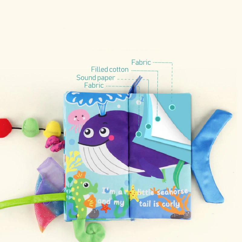 BabyPower искусственная ткань книга с животными и хвостом лучший подарок для