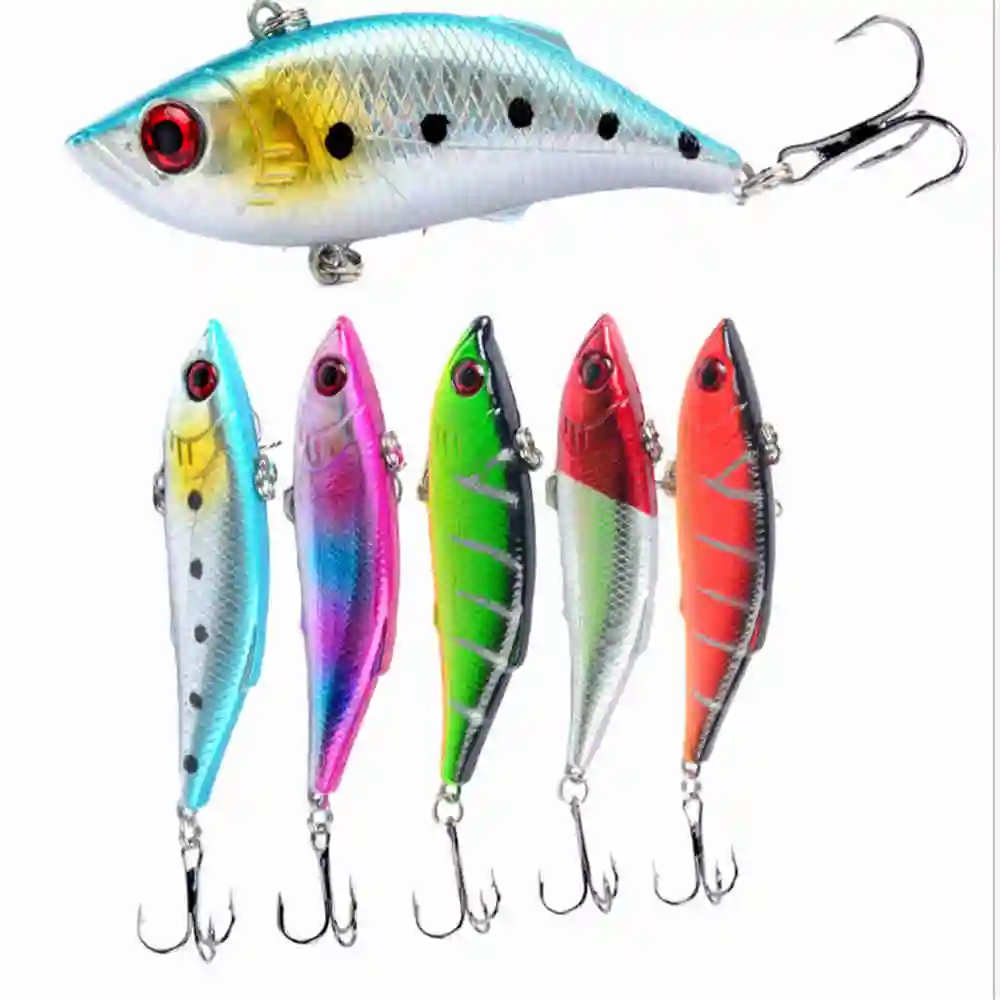 

1pcs VIB Fishing Lure 10g 7cm 3D Eyes Wobbler Hard Bait Bass Trolling Iscas Artificiais Crankbait Pike Carp Fishing