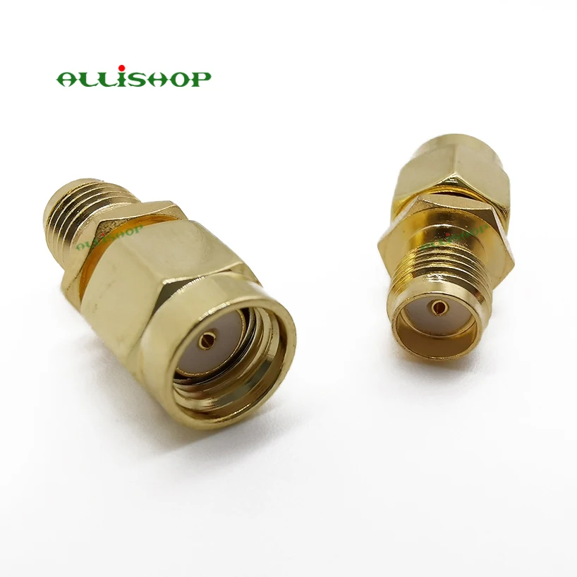 Фото 2Pcs RF SMA Adapter RP Male to Female Wire Terminal Copper Connector Jack Goldplated Straight for Wireless Antenna Обустройство 2Pcs RF SMA Adapter RP Male to Female Wire Terminal Copper Connector Jack Goldplated Straight for Wireless Antenna Обустройство