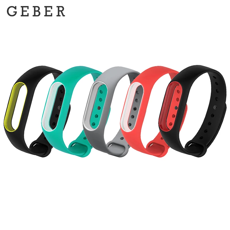 Двухцветный силиконовый ремешок для Xiaomi Mi Band 2 смарт браслет часов Miband2 Miband Band2