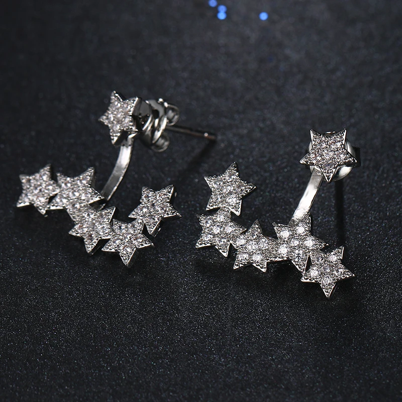 2020 Z Lujo Forma de Gota Agua Clara la Flor Grande CZ Joyeria Nupcial Pendientes Cristalinos La Boda Para Las Novias | Украшения и