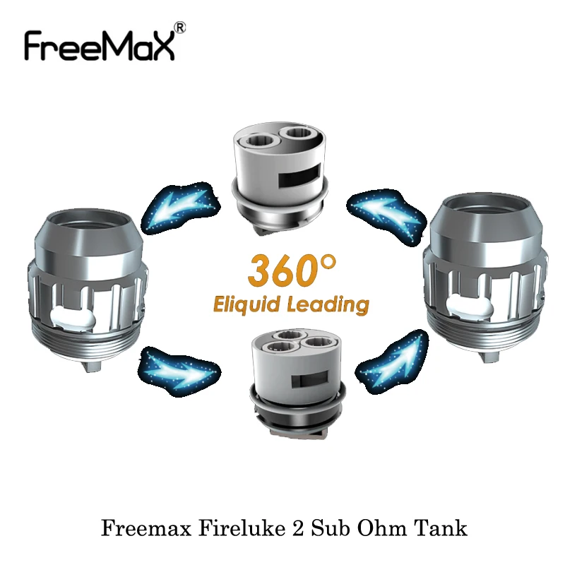 Оригинальный атомайзер Freemax Fireluke 2 Vape 5 мл с сетчатой катушкой X/TX большим облачным