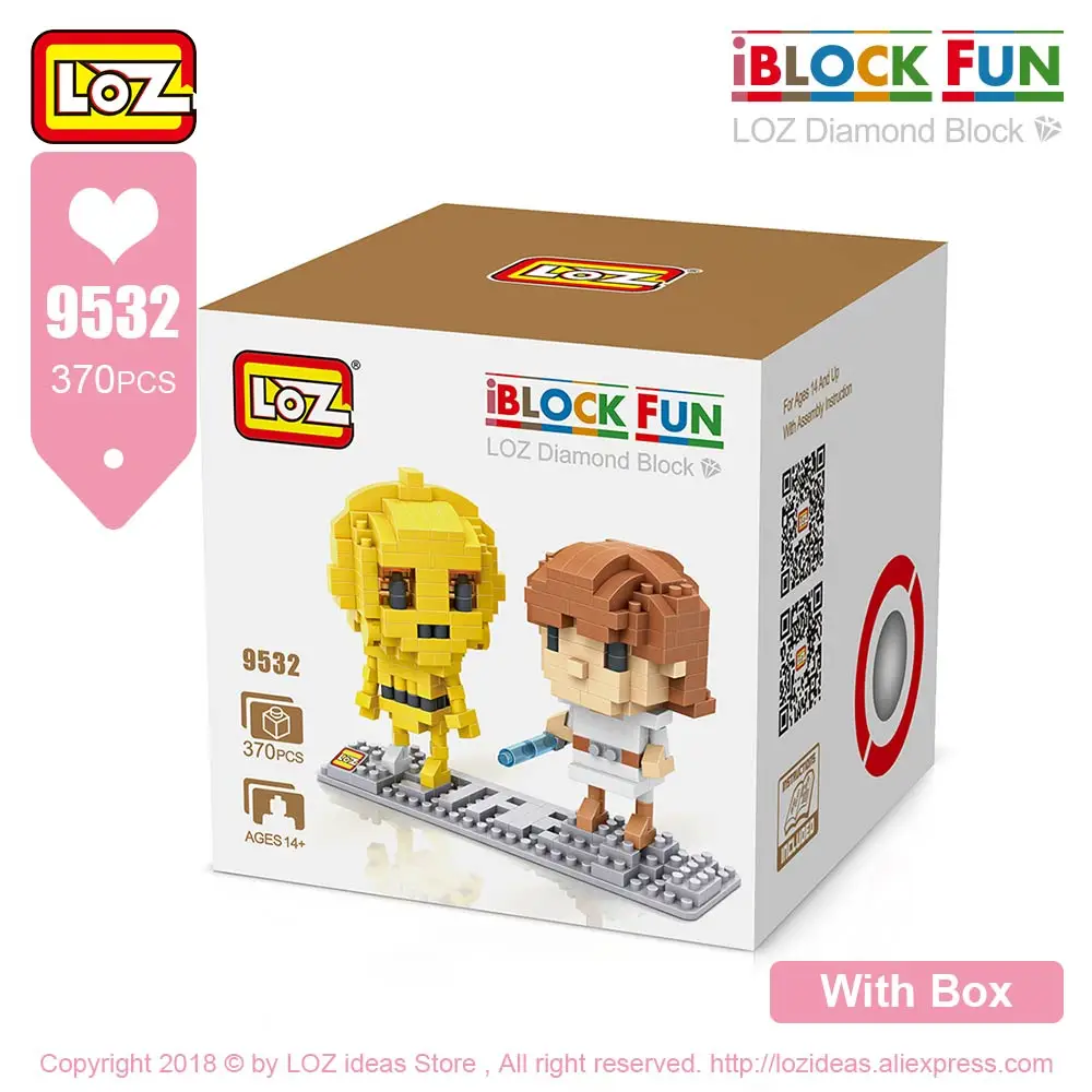 9532 With Box LOZ, микро блоки, кубики, фигурки, игрушка, робот, набор, модель, алмазные блоки, здания, горячие игрушки, хобби, Обучающие, сделай сам - Цвет: 9532 With Box