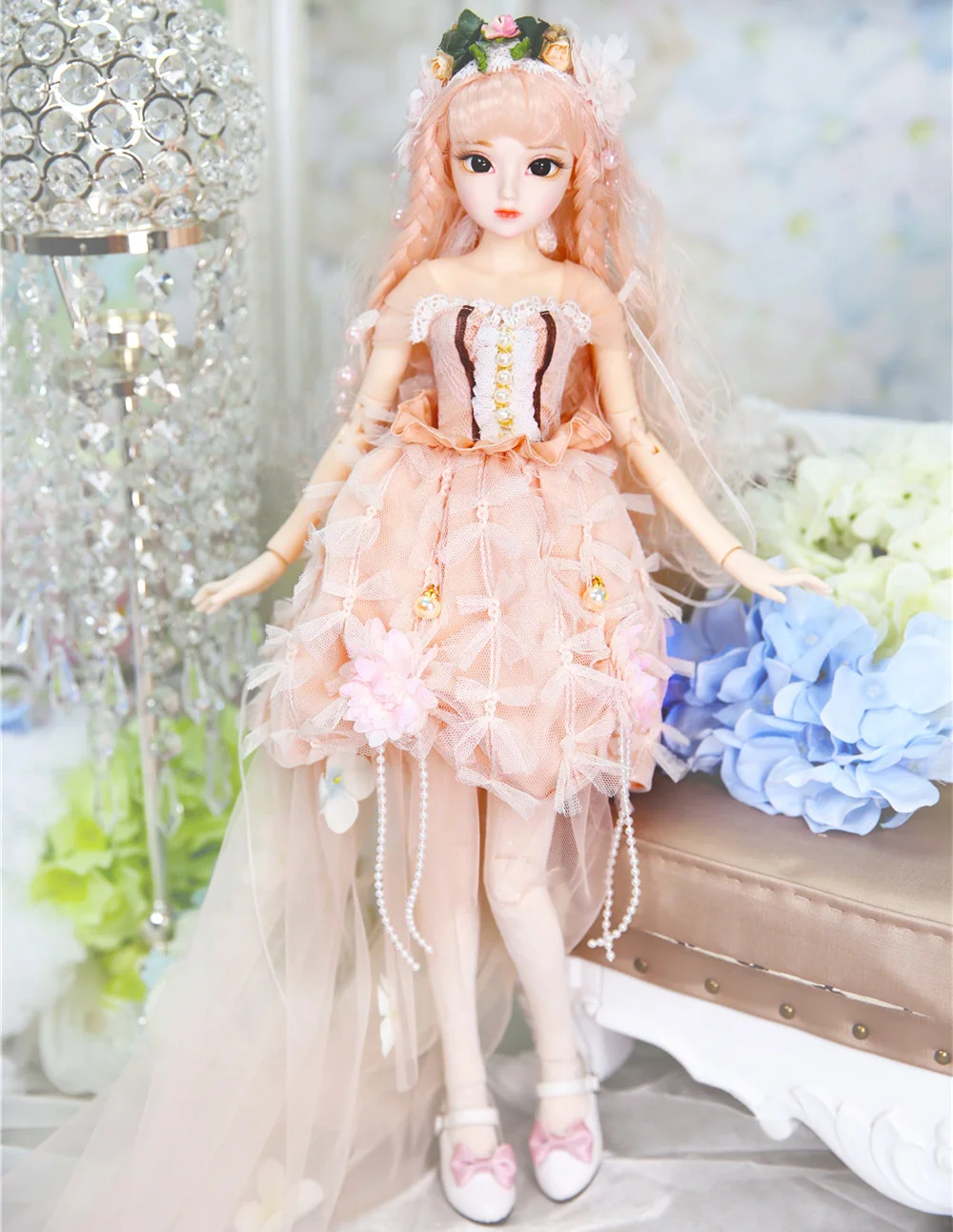 1/4 BJD Blyth кукла молочная королева имя Клэр коралловые волосы механическое соединение тела девушки ледяной, SD