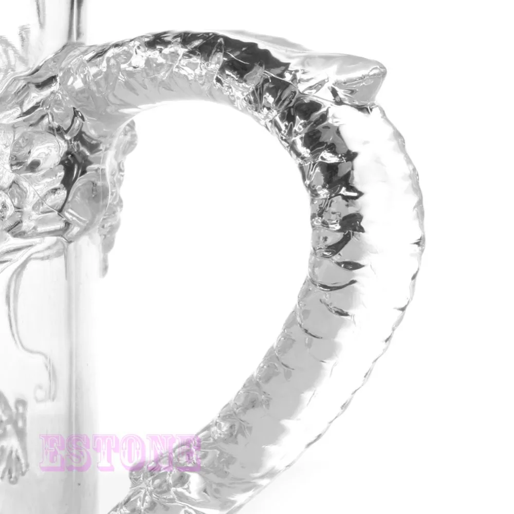 Новый LED Дракон Индуктивный Радужный Цвет мигающий свет светящиеся кружки очки