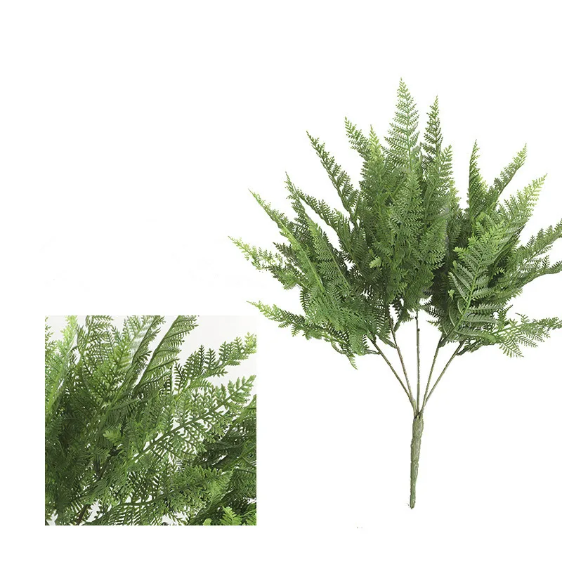 Green Роскошные персидские папоротники искусственные растения Флорес Искусственные пластиковые искусственные цветы трава домашнее свадебное украшение - Цвет: Green