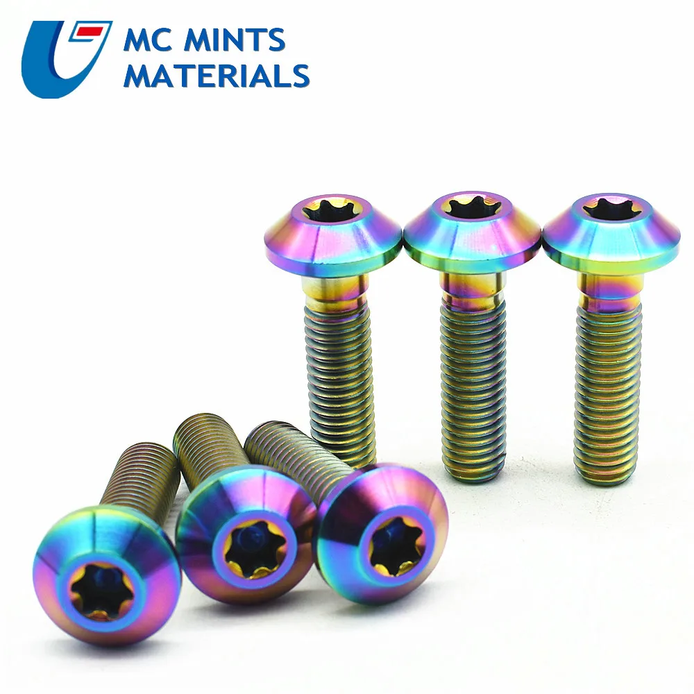 Титановые болты M8 x20/30 мм мотоцикл модификация тормозной диск DIY Ti Болт суппорты Пан Torx головка Ti винты Ti крепеж