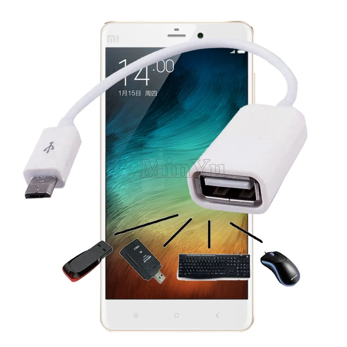 Micro USB 2.0 Host Cable OTG Adapter for Xiaomi Redmi Note 4 3 2 /Redmi Pro / Mi Prime Mi4 Mi3 Mi2A Mi-2S 1S Max |