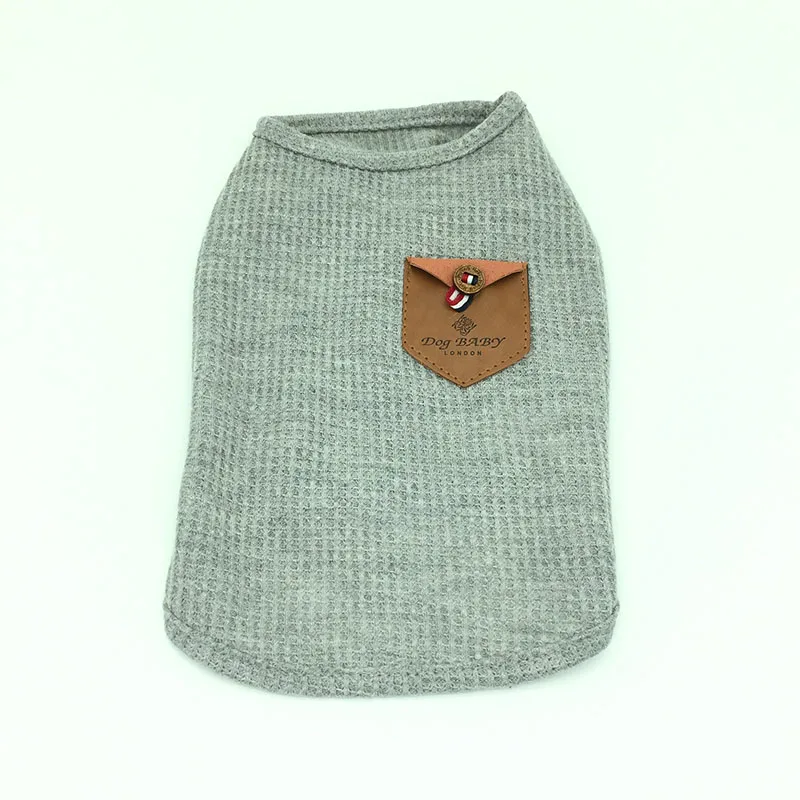 2019 New Spring Dog Clothes Comfortable Cotton Pet Puppy Vest T Shirt Korean Style Chihuahua Clothing Gray Blue S M L XL XXL | Дом и сад