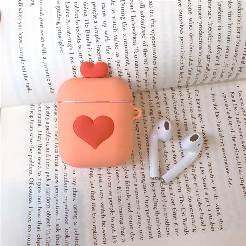 Чехол Love Heart для AirPods чехол беспроводных Bluetooth наушников модные корейские