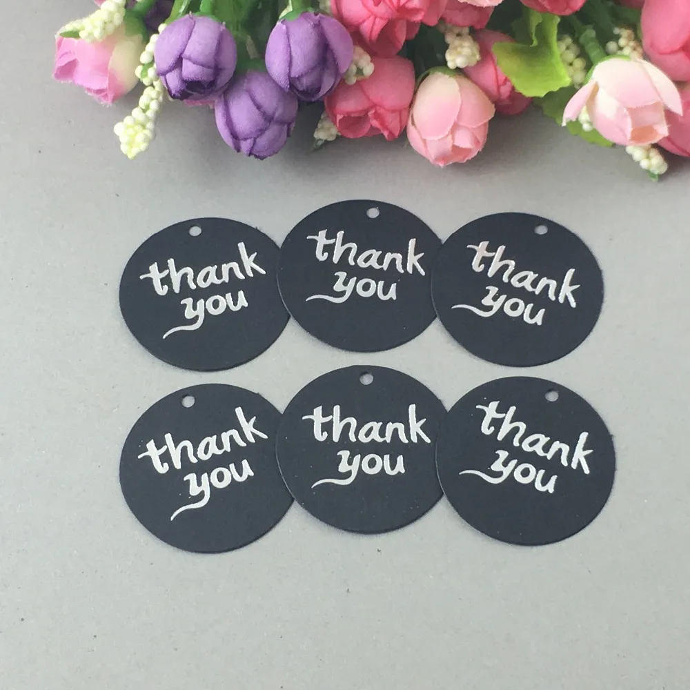 Подарочная бирка thank you из крафт-бумаги аксессуары для свадебвечерние сделай сам