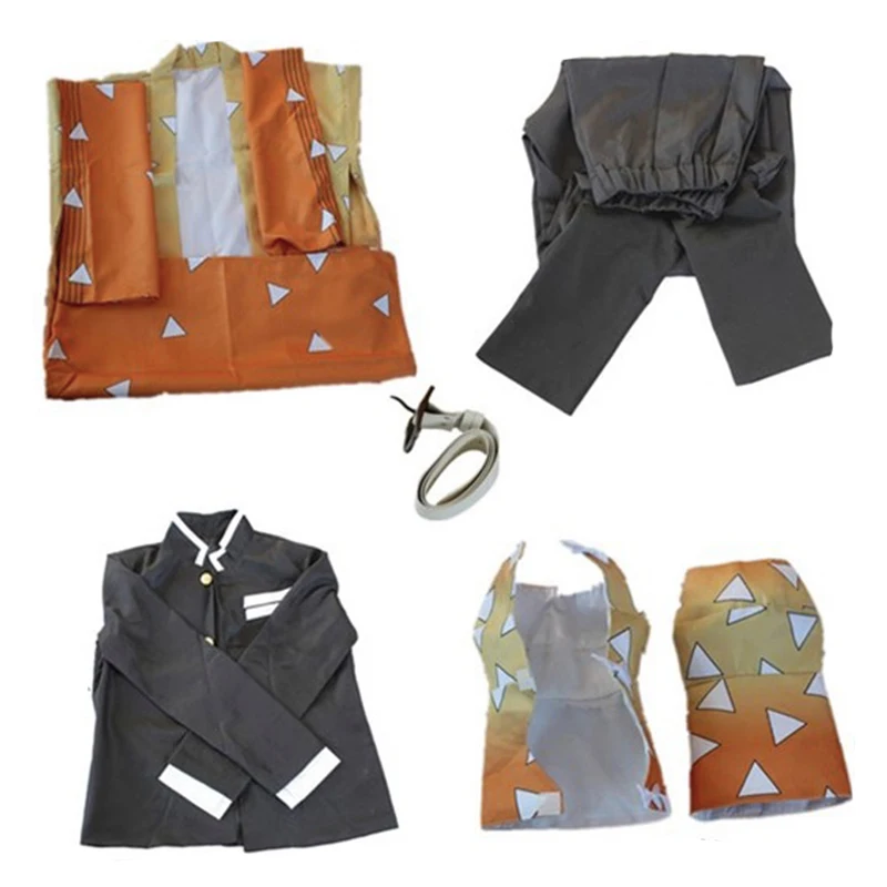 

Anime Comic Demon Slayer: Kimetsu no Yaiba Cosplay Costumes Agatsuma Zenitsu Cosplay Costume Men Kimono Cosplay Clothes Uniform