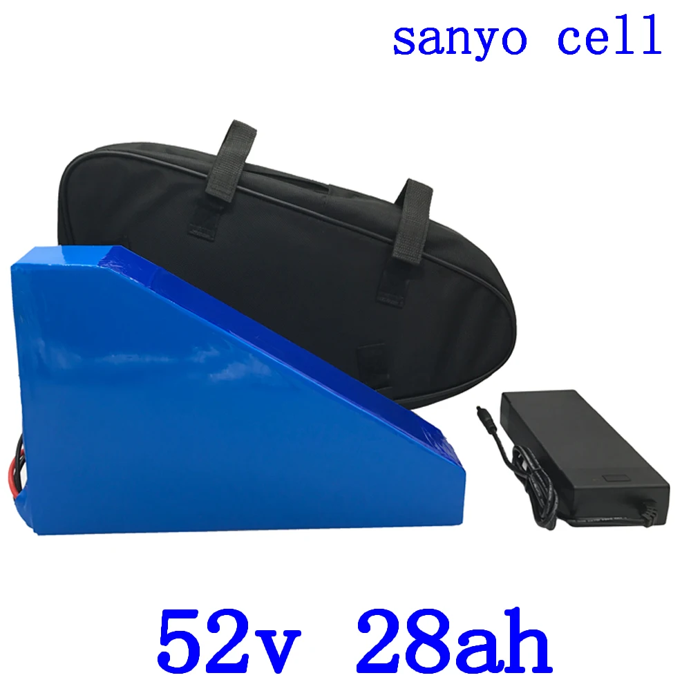 Литиевая батарея sanyo 52 в 51 8 28 а/ч для электрического велосипеда с зарядным