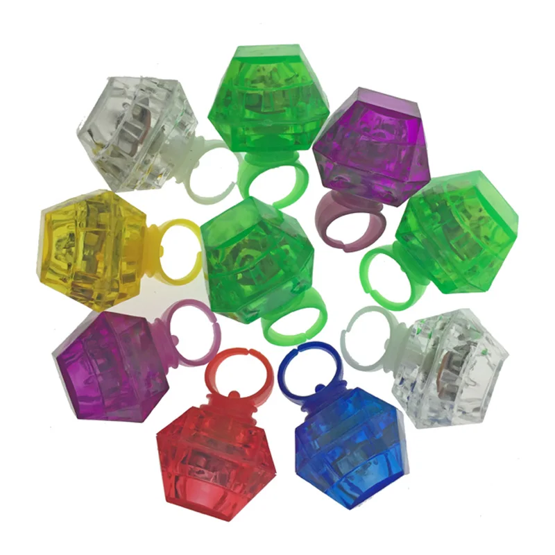 12 шт./лот светящееся кольцо на палец LED игрушки Пластиковые светящиеся