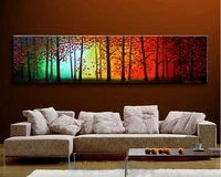 modern abstract home wall art oil painting on canvas abstract forest painting shipping no framed
