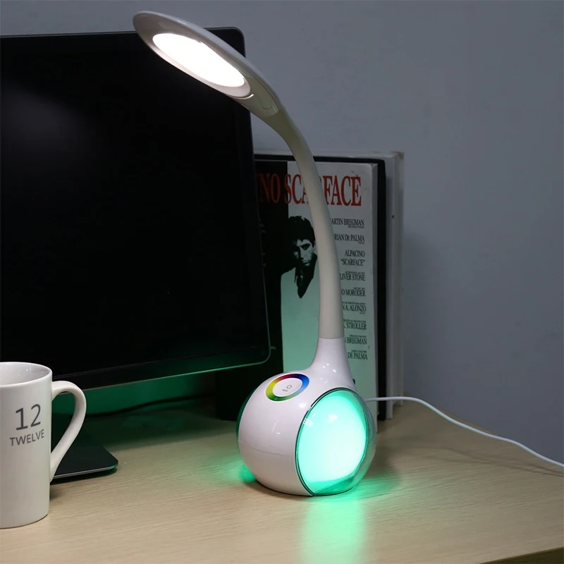 USB диммируемая Светодиодная настольная лампа красочная книга для чтения света