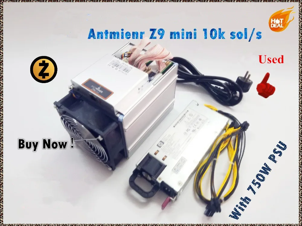 

Used Antminer Z9 Mini 10k Sol/s 300W With Power Supply Asic Equihash Miner Mining ZEN ZEC Coin Can Reach To 14K