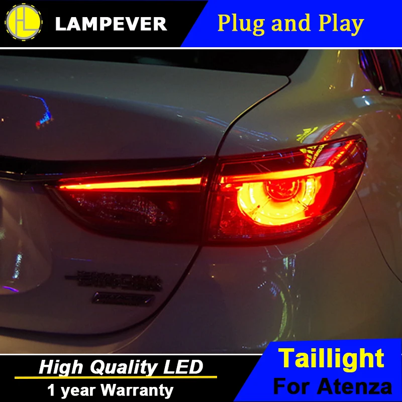 Lampever задний фонарь для Mazda 6 Atenza светодиодный светильник 2014-2016 Новинка Mazda6 DRL +