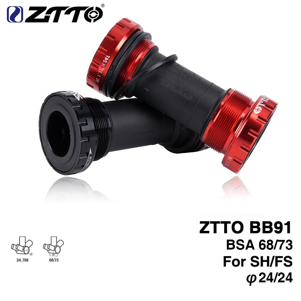 ZTTO BB91 подшипник Нижний кронштейн винт тип 68/73 мм велосипедная ось MTB дорожный велосипед водонепроницаемый CNC сплав BB Нижний Кронштейн подшипник