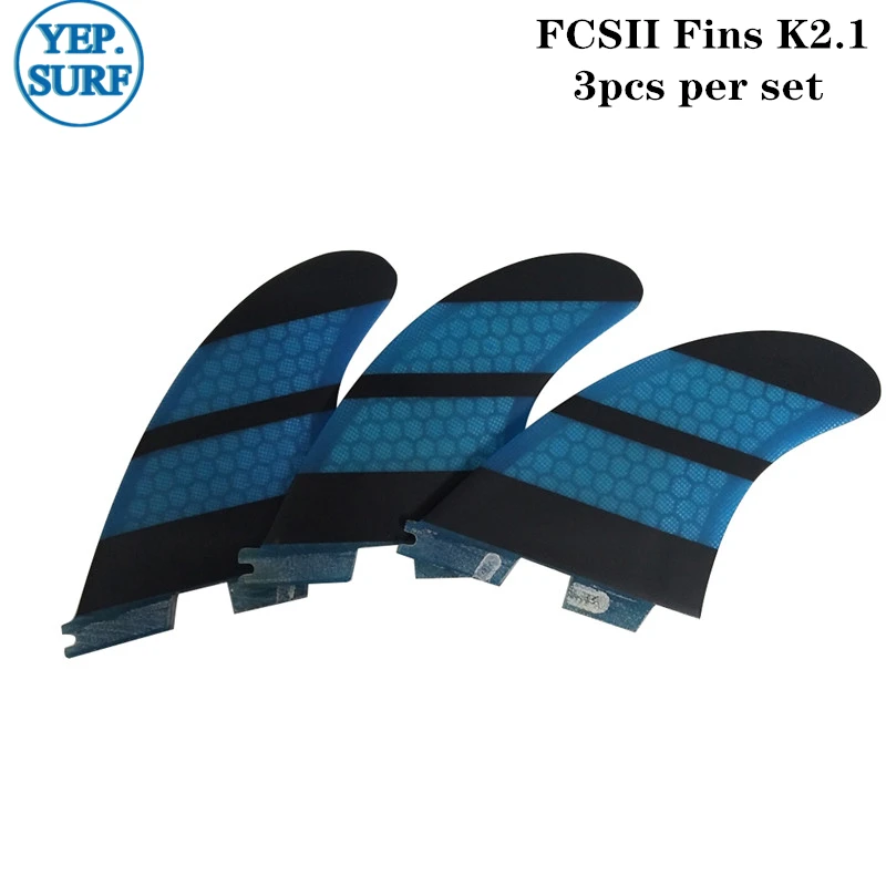 Доска для серфинга плавник FCSII синий K2.1 плавники из стекловолокна сотовые