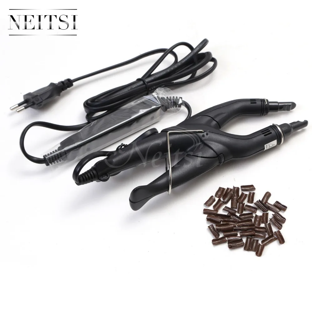 Neitsi 1 шт. евро разъем для волос черный # + 50 Типсы ногтей стандартный набор