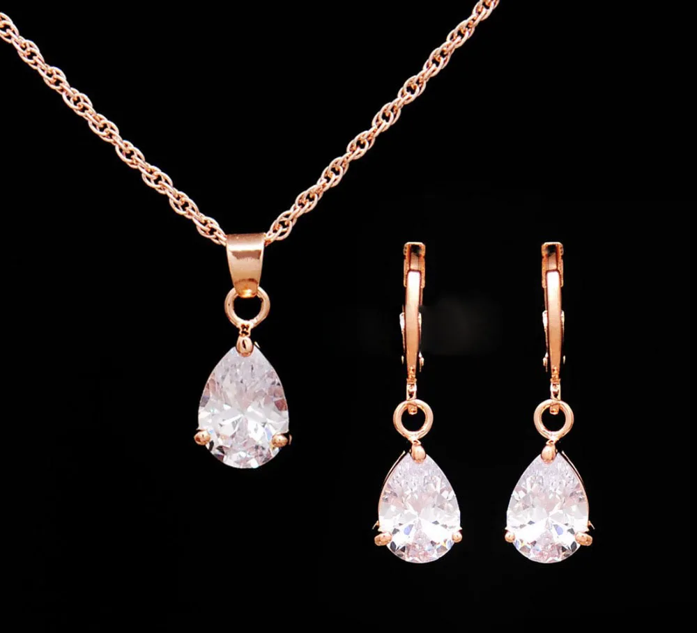 Женский ювелирный комплект из колье и серёг с фианитами|african beads jewelry set|jewelry sets for