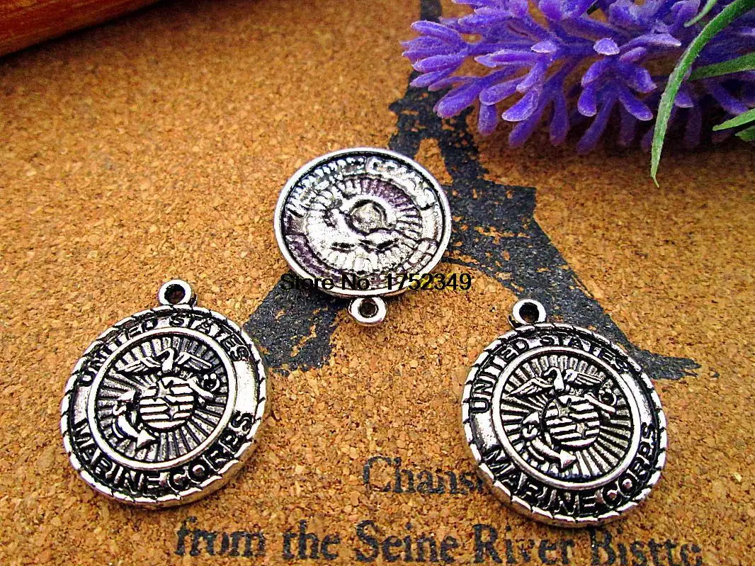 

50pcs 20mm single sided marine corps Military series Charm