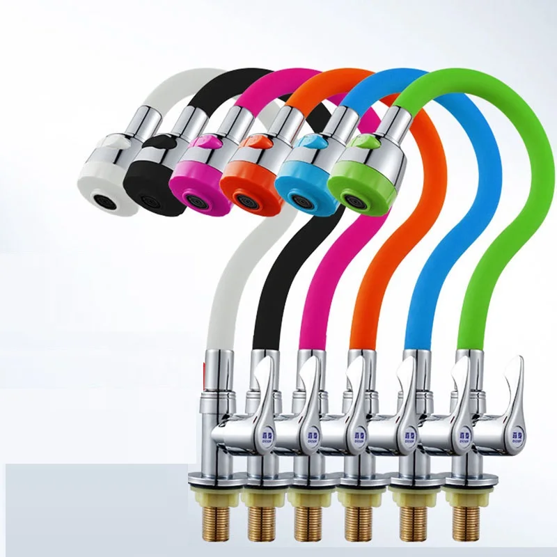 Латунный кухонный кран из силикагеля поворот в любом направлении одиночный для