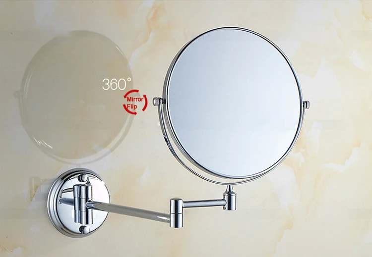 Зеркало в ванную комнату senduk Латунное с 8 дюймовым складным зеркалом для ванны