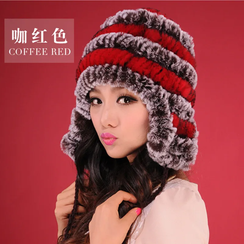 Женская зимняя теплая шапка шапка|rabbit cap|real fur winter hatsnatural caps |