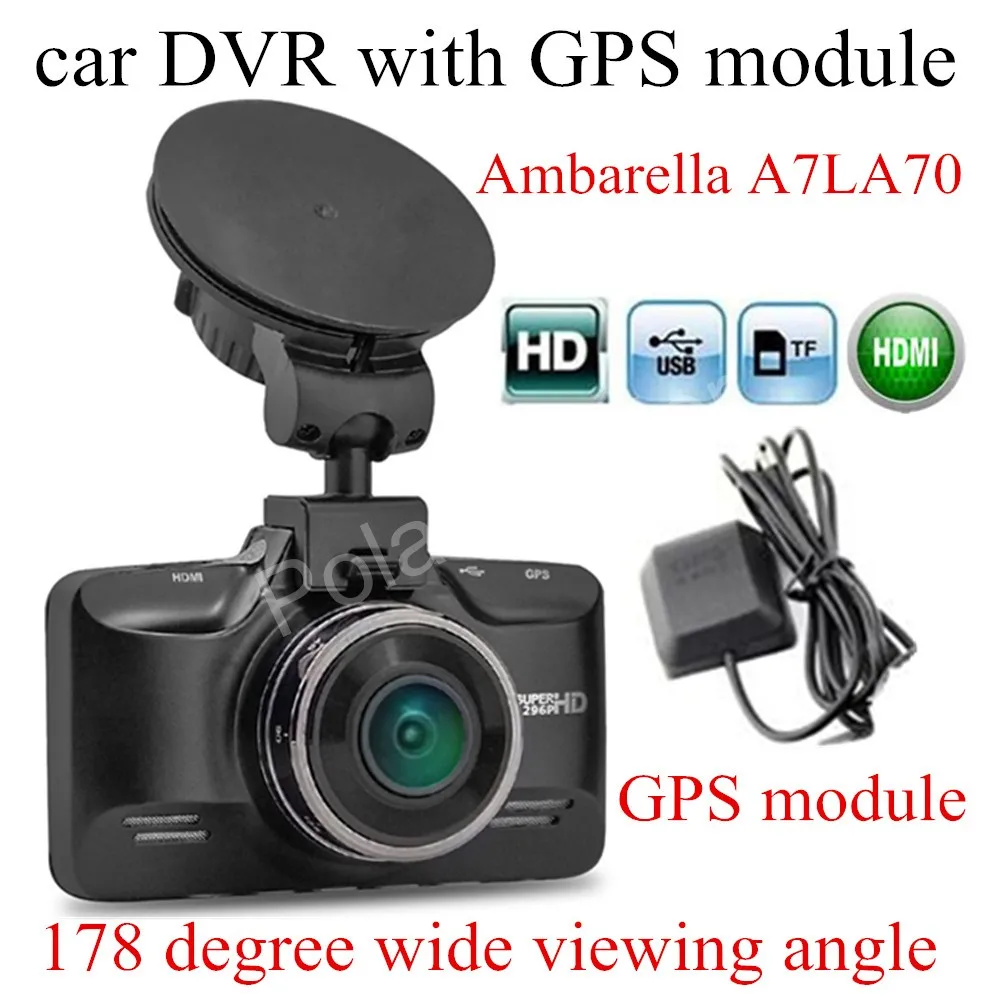 Ночное видение с GPS модуль Ambarella a7la70 gs98c Видеорегистраторы для автомобилей dashcam