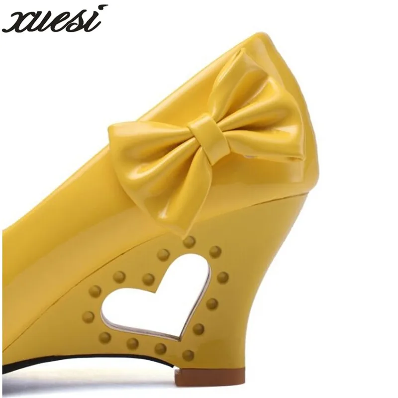 Новый лук склон с Женская обувь мода круглый пикантные Высокие каблуки Zapatos De Mujer