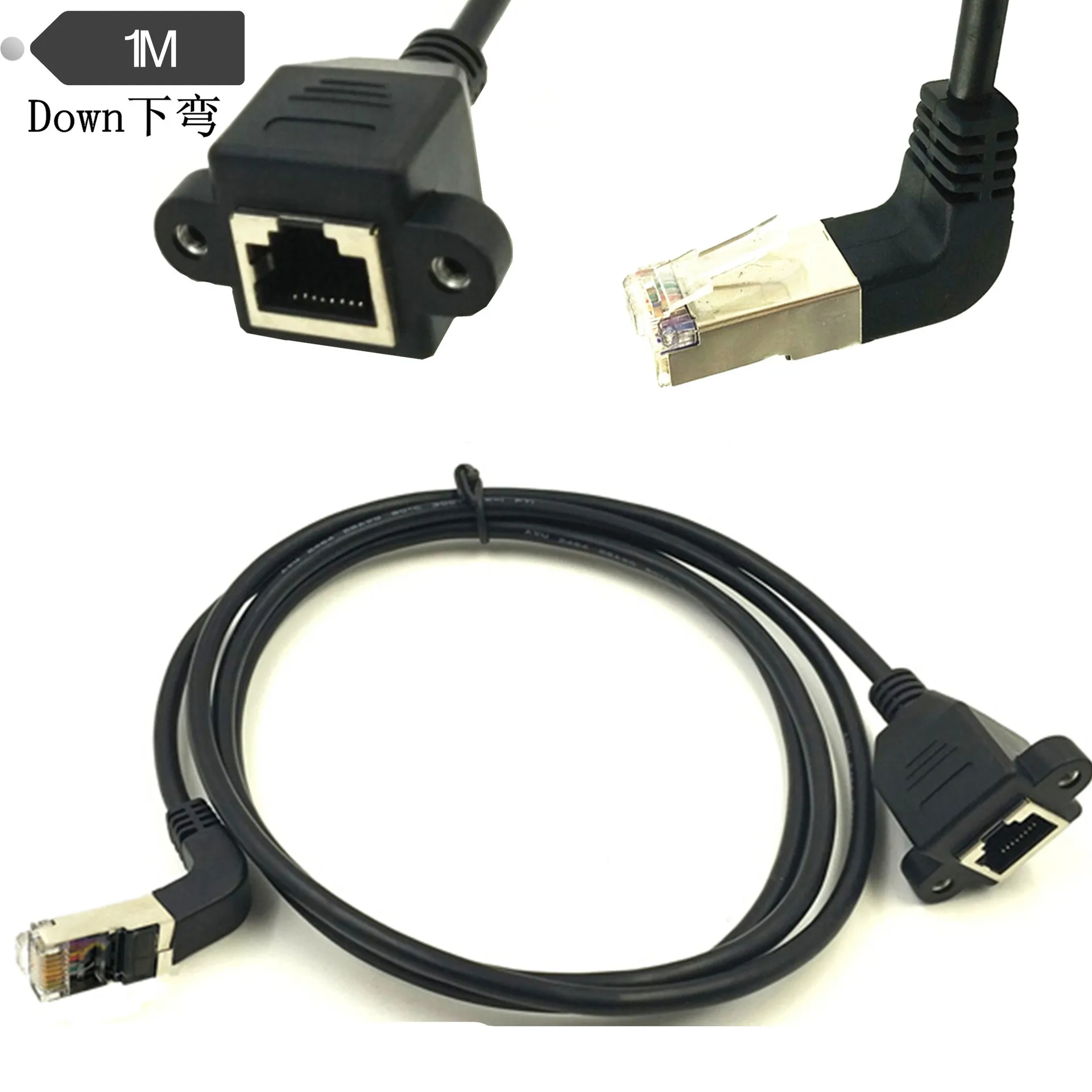 Сетевой Удлинительный кабель с винтовым креплением RJ45 3 фута|rj45 male to female|ethernet