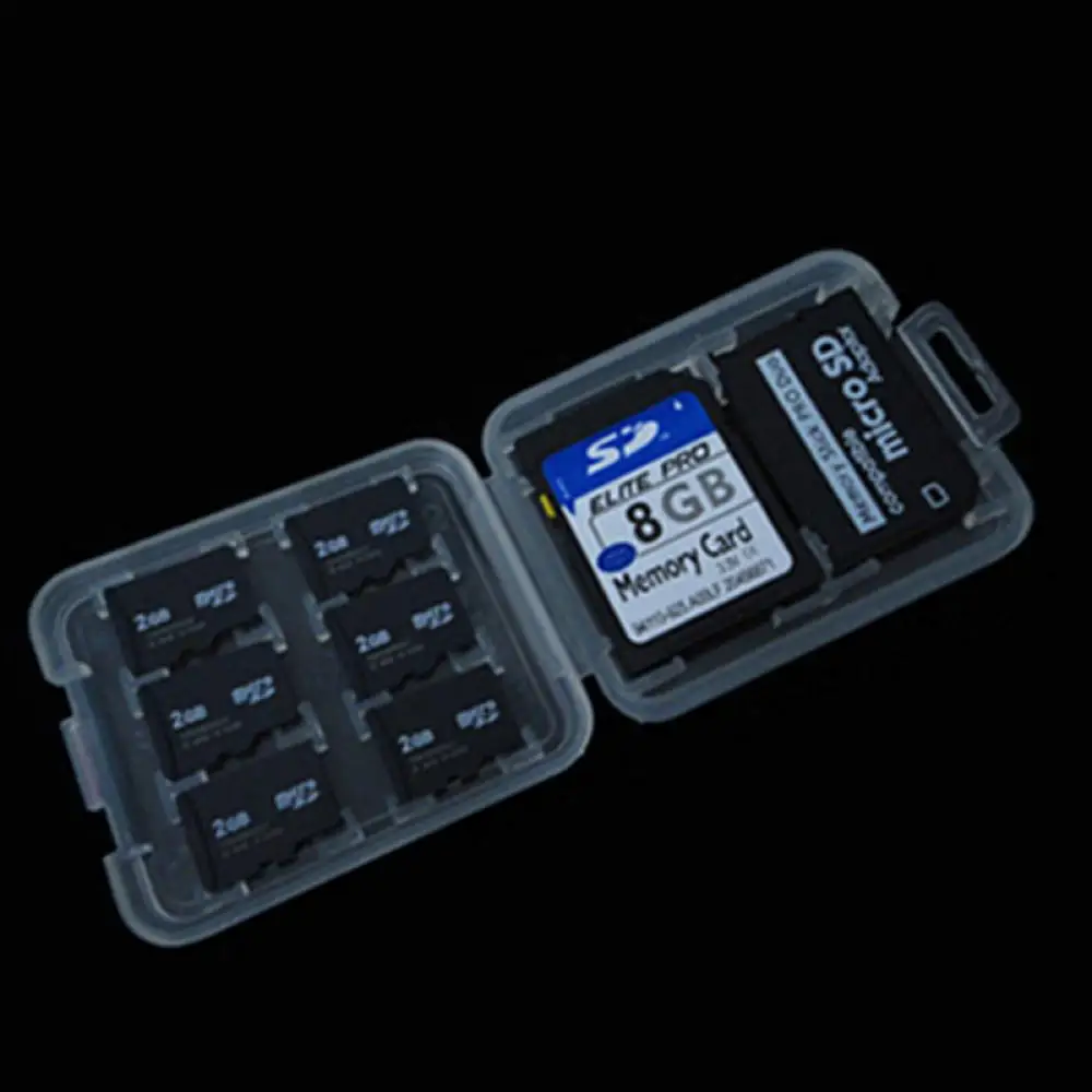 2 шт./компл. 8 слотов Micro SD TF SDHC MSPD защитная коробка для карт памяти чехол хранения
