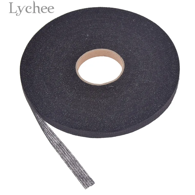 Lychee Life 100 м 1 см ширина проклеенные накладки белый черный ткань железо на