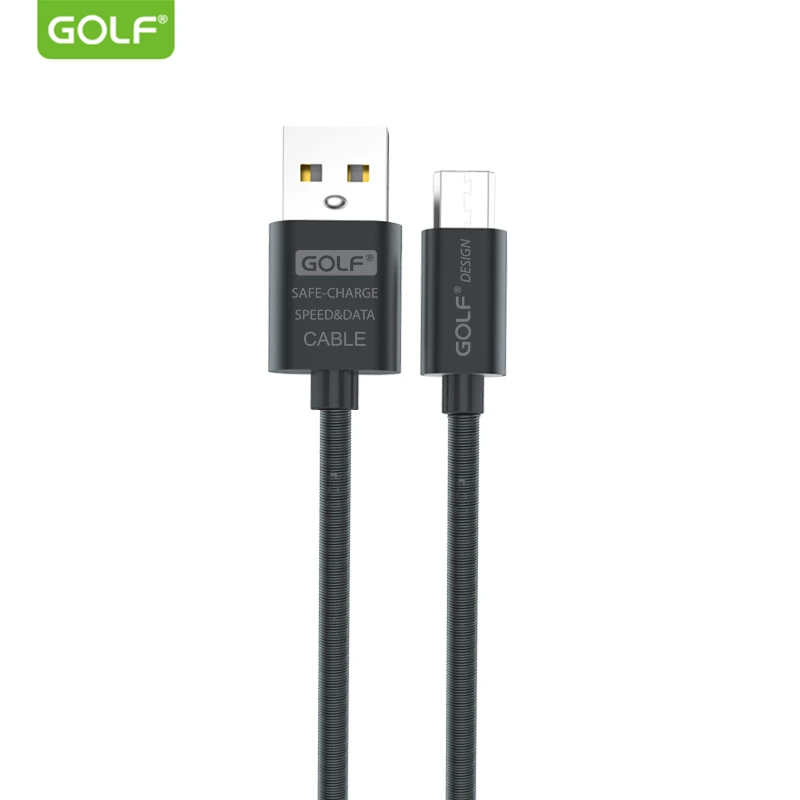 GOLF 1 м металлическая пружина Micro USB зарядное устройство для синхронизации данных