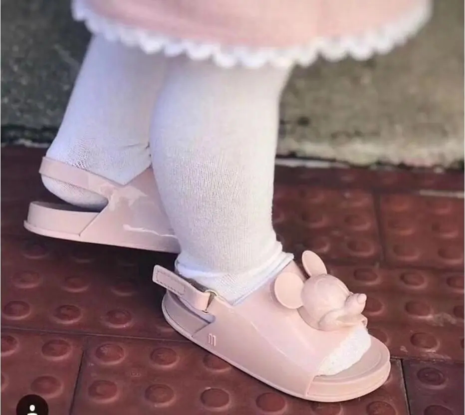 Melissa Mini мышь и ботинок Aranha сандалии Босоножки стильные для девочек мягкие Melflex Hook