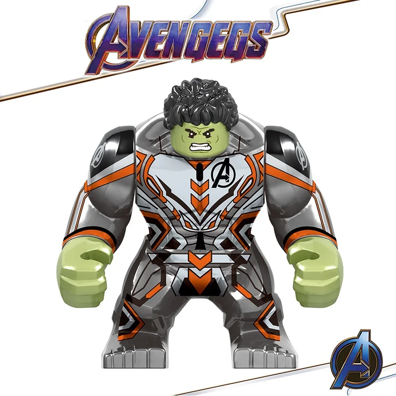 Строительные блоки Legoed Avengers 4 Железный человек Человек паук Thanos Infinity Gauntlet Playmobil