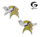 Модные запонки iGame желтого цвета, латунный материал, новый дизайн, бесплатная доставка