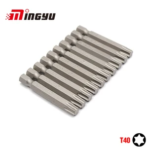 Набор отверток Torx T40, 10 шт., 14 дюйма, 50 мм, набор инструментов, набор отверток для ремонта, набор сверл с шестигранным хвостовиком для электроинструментов, бытовые ручные инструменты