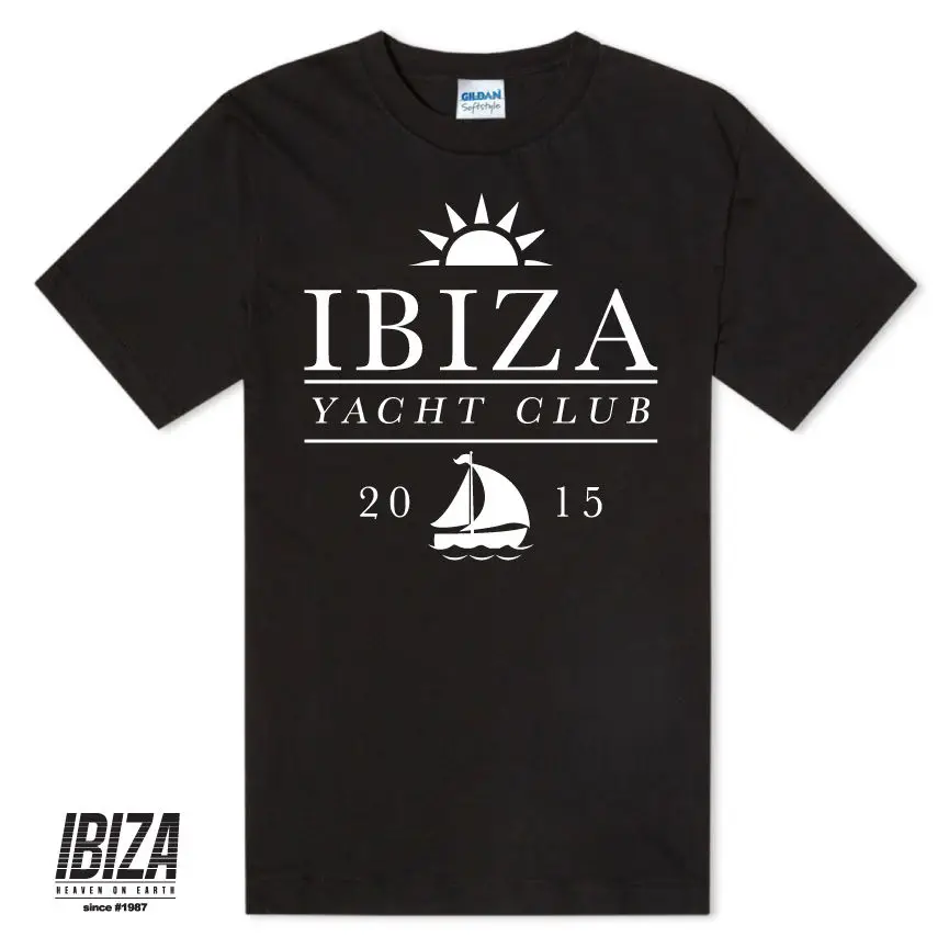 

Печатные мужские футболки IBIZA YACHT CLUB, домашняя музыкальная летняя футболка SWAG TECHNO, унисекс, большой размер и Color-A211