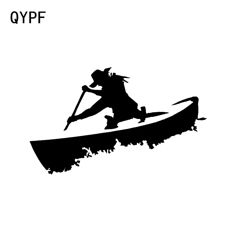 QYPF 14*8 5 см интересные гонки каноэ Декор автомобиля стикер высокое качество силуэт