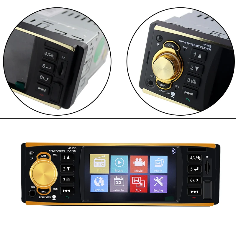 Автомобильное радио Bluetooth 1 din FM Авто Аудио Стерео Авторадио Поддержка камеры