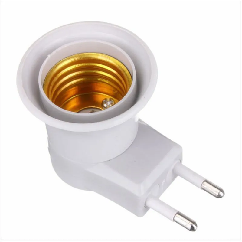 Promotion E27 220V 6A LED Light Male Socket to EU Type Plug Adapter Converter for Bulb Lamp Holder With ON/OFF Button | Лампы и