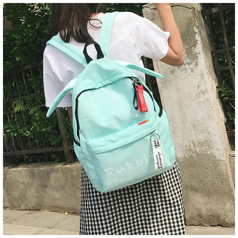 Luoqi Kawaii рюкзак женский школьные сумки для девочек подростков с милыми ушками Mochila