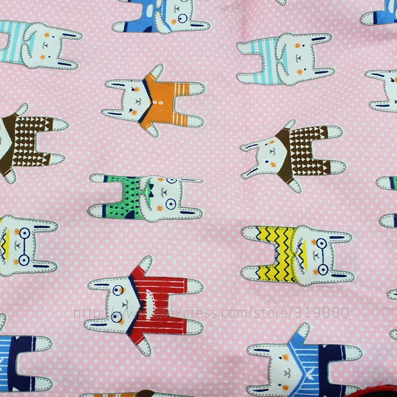 Большой размер многоцветный мультфильм кролик хлопчатобумажная ткань для