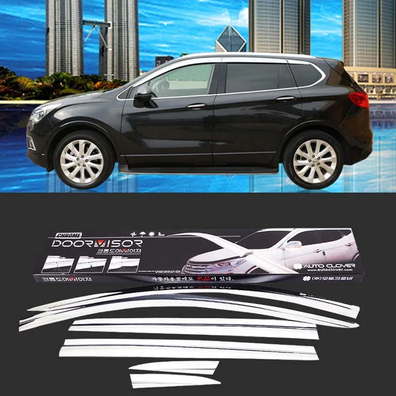 

1 компл. Новый хром боковой вентиляционный солнцезащитный козырек оконные козырьки защита от дождя дефлекторы для Buick Envison 2014-2018